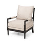 Upholstered Living Room Accent Chair - Black / Gray