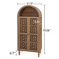 Tall Kitchen Pantry Cabinet With Hollow Carved Doors Adjustable Shelves Versatile Storage Cabinet For Kitchen - Walnut
