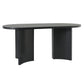 Dining Table With Curved Legs - Black
