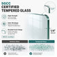 Semi-Frameless Pivot Shower Door With Adjustable Width, Reversible Installation
