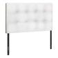 Twin Size, Bed Headboard Only, Upholstered, Transitional - White