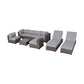 Seating Set With Cushions Handcrafted Wicker Design