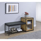Shoe Storage Entryway Bench With Cabinet - Wood
