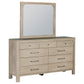 Flores - 9 Drawer Dresser With Mirror - Mango Color