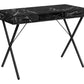 Computer Desk, Home Office, Laptop, Left, Right Set-Up, Storage Drawers, Work, Marble Look Laminate, Contemporary, Modern - Black