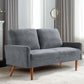 Loveseat Sofa, European Style With Sleek Design, Modern & Vintage Flair, Upholstered 2 Seater Couch