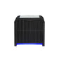 Beverly - Nightstand With Cooler And Speaker, LED Light, Rounded Sides - Black White
