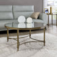 Aditya - Mirrored Antique Brass Coffee Table - Antique Brass