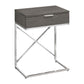 Accent Side Table, Storage Drawer, Spacious Tabletop, Contemporary & Modern