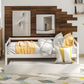 Twin Daybed With Trundle Frame Set - White