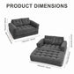 2 Seater Modular Corduroy Sofa With Chaise Lounge For Living Room