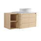 Mounted Bathroom Vanity With Art Sink, Storage Shelves, Soft Close Door