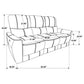 Amberly - 3 Piece Power Reclining Sofa Set - Light Gray