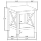 Slater - End Table With X Frame Trim - White
