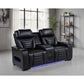 Isadora - Power Reclining Loveseat With Dual USB Charging And Built In Bluetooth Speaker - Black
