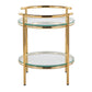 Rhonda - Contemporary / Glam Side Table - Gold / Clear