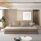Multifunctional Convertible Sofa Bed With 2 Tumbler Backrests And 2 Pillows, Deep Seat Couch