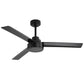 52" Outdoor Ceiling Fan Without Light, 3 Abs Blades Farmhouse Ceiling Fan With Remote Control 6-Speed Reversible Dc Motor For Living Room, Bedroom, Kitchen - Black