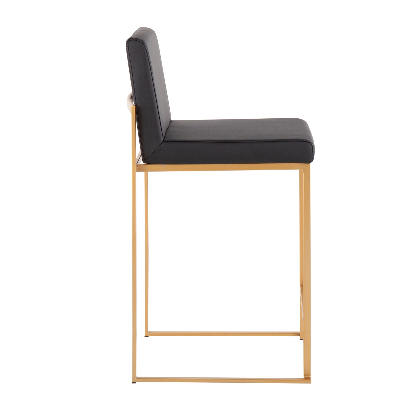 Lucian - Set of 3 - 24" Black and Gold Counter Stools