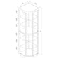 Jacob - 6 Shelf Curio Display Cabinet - Red / Brown