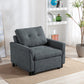 Hannah - Convertible Armchair - Dark Gray