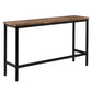 Thalor - Set of 2 - 24" Counter Height Stools with Extra Long 60.2" Brown Table and Footrest, Space-Saving Design