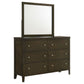 Clement - 6 Drawer Dresser With Mirror - Dark Coffee