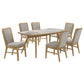 Teleli - 7 Piece Dining Set - Natural / Gray
