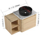 Mounted Bathroom Vanity With Art Sink, Storage Shelves, Soft Close Door