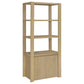 Susac - 3 Shelf Media Tower With Tall Pier Cabinet - Light Oak