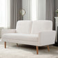Loveseat Sofa, European Style With Sleek Design, Modern & Vintage Flair, Upholstered 2 Seater Couch