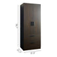 Brook - 2 Door Closet With 2 Drawers And Hanging Bars - Dark Brown