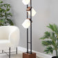 Bento - Contemporary Floor Lamp - Black / Walnut / White