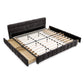 Modern Platform Bed Frame With Thick Fabric