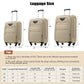 Softside Luggage Expandable 3 Piece Set Upright Spinner Lightweight Suitcase
