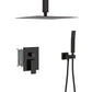 Dual Shower Head 16" Ceiling Mount Square Shower System With Rough In Valve