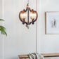 Wood Chandelier 6 Light Farmhouse Pendant Lighting Wood Hanging Light Fixture For Kitchen Living Dining Room, Bulb Not Included - Cream