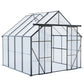 Double Door Polycarbonate house Raised Base And Anchor Aluminum Heavy Duty Walk In houses For Outdoor Backyard In All Season