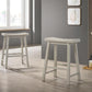 Alonzo - Set of 2 – 24" Light Gray Backless Counter Height Ergonomic Stools with Solid Wood Frame