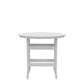 Dunbridge - Set of 5 - 29" Square HDPE High Top Bar Table & Chair Set in White & Gray, Outdoor Dining