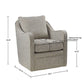 Wide Seat Arm Chair With 360 Degree Rotation