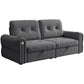 2 In 1 Convertible Sofa Bed For Living Room - Dark Gray - Fabric