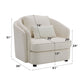 Mariko - 3 Piece Living Room Set Sofa Loveseat Chair - Beige