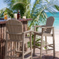 Bar Height Adirondack Chair With Cup Holder And Armrests
