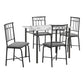 5 Pieces Dining Table Set, Small, Rectangular