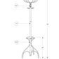 Coat Rack, Hall Tree, Free Standing, 12 Hooks, Entryway, 70"H, Umbrella Holder, Contemporary & Modern