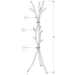 Coat Rack, Hall Tree, Free Standing, 11 Hooks, Entryway, Contemporary & Modern