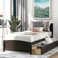 Platform Bed & Headboard, Footboard And Wood Slat Support