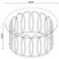 Round Glass Top Table With Polished Metal Base