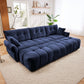 Sofa Set With Ottoman And Pillows, Textured, High Resilience Cushions